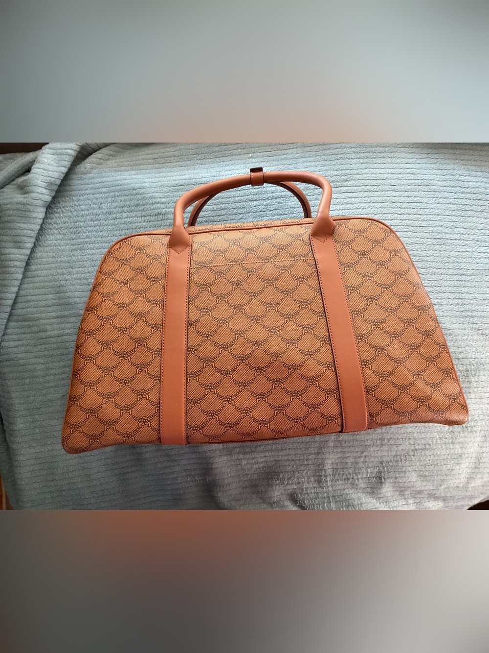 MCM Lauretos XL Ottmar Sports/Duffle/Weekender Bag in Cognac - Picture 14 of 16
